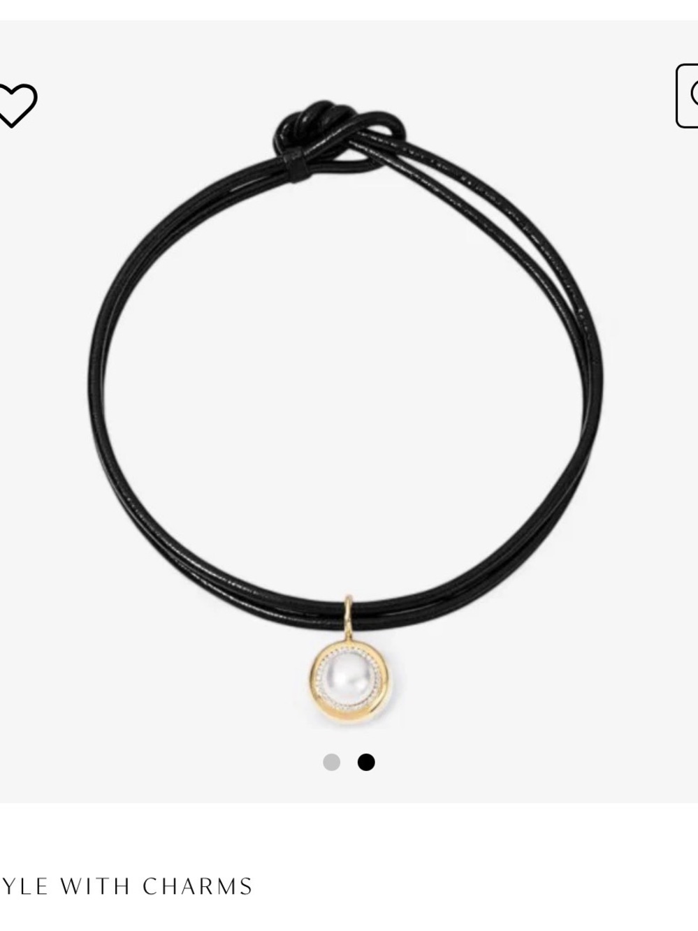 Stephanie Gottlieb Kendall Leather Cord Necklace — Black - Picture 4 of 4